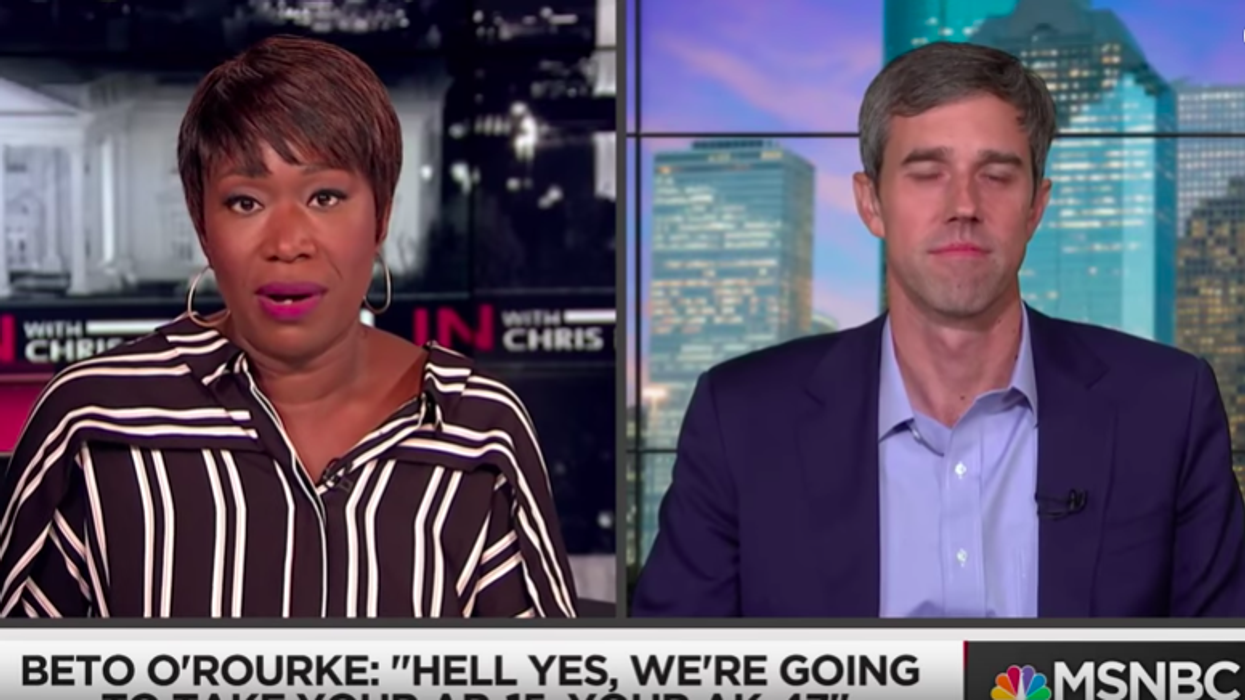 Democratic presidential candidate Robert Francis O'Rourke claims he keeps running into Texans who agree with him about guns