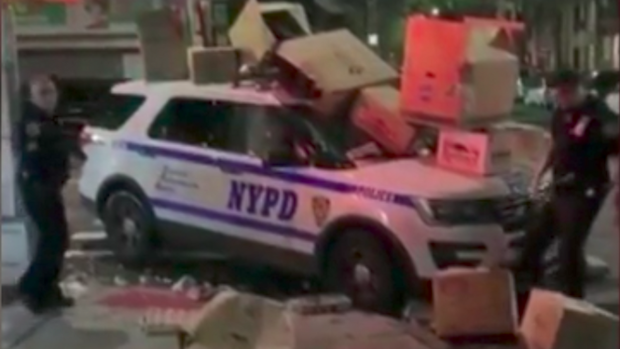 NYPD vehicle trashed while cops respond to domestic violence call on Halloween: 'Trick or treat, motherf***ers'