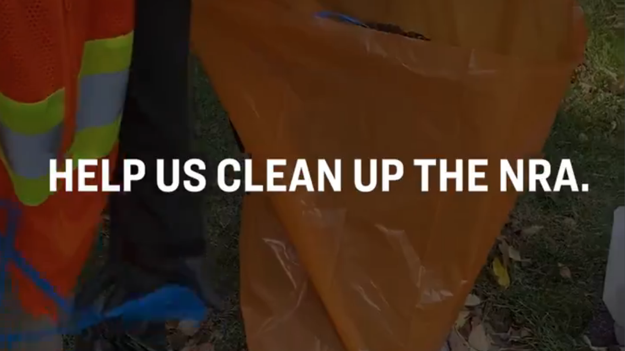 Gun control activists stick it to the NRA … by cleaning up its front lawn