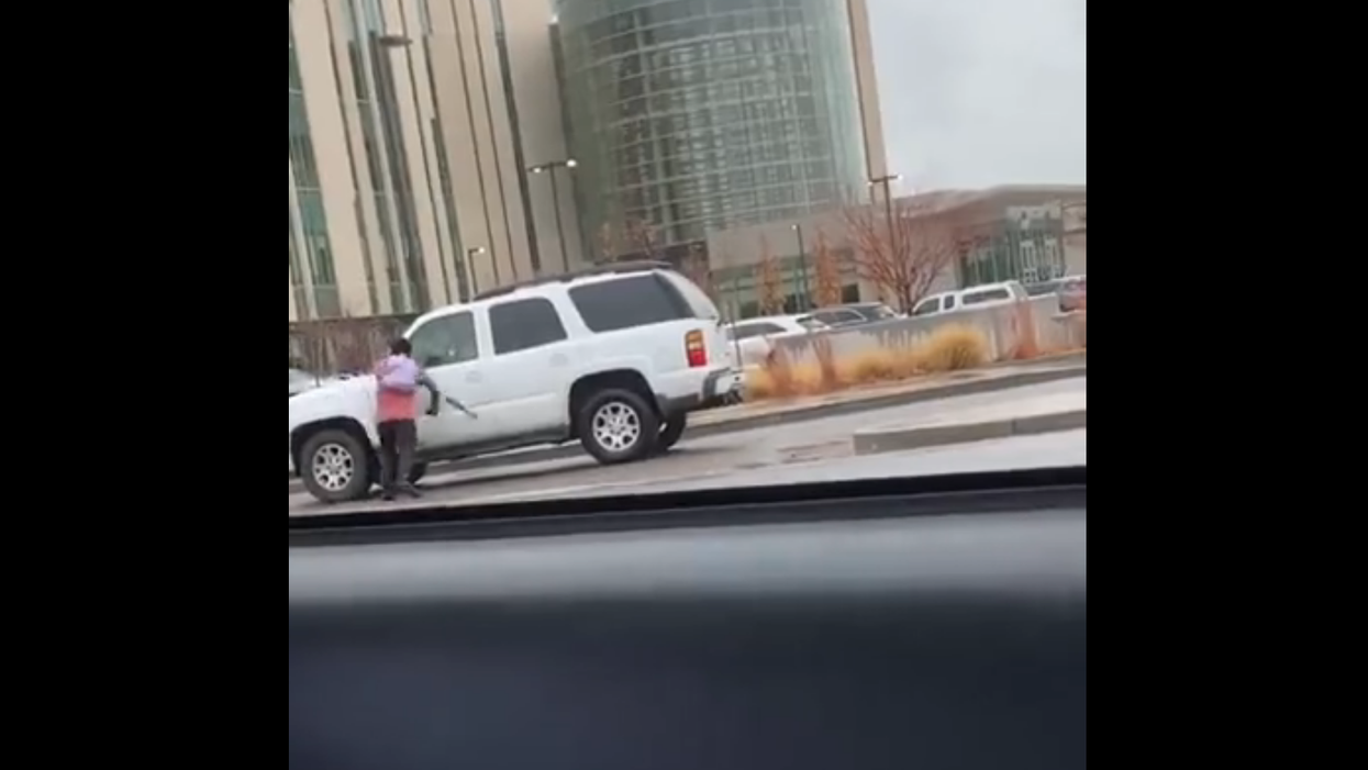 Alleged Antifa member attempts to block road, smash someone's SUV — but he picked the wrong guy to mess with