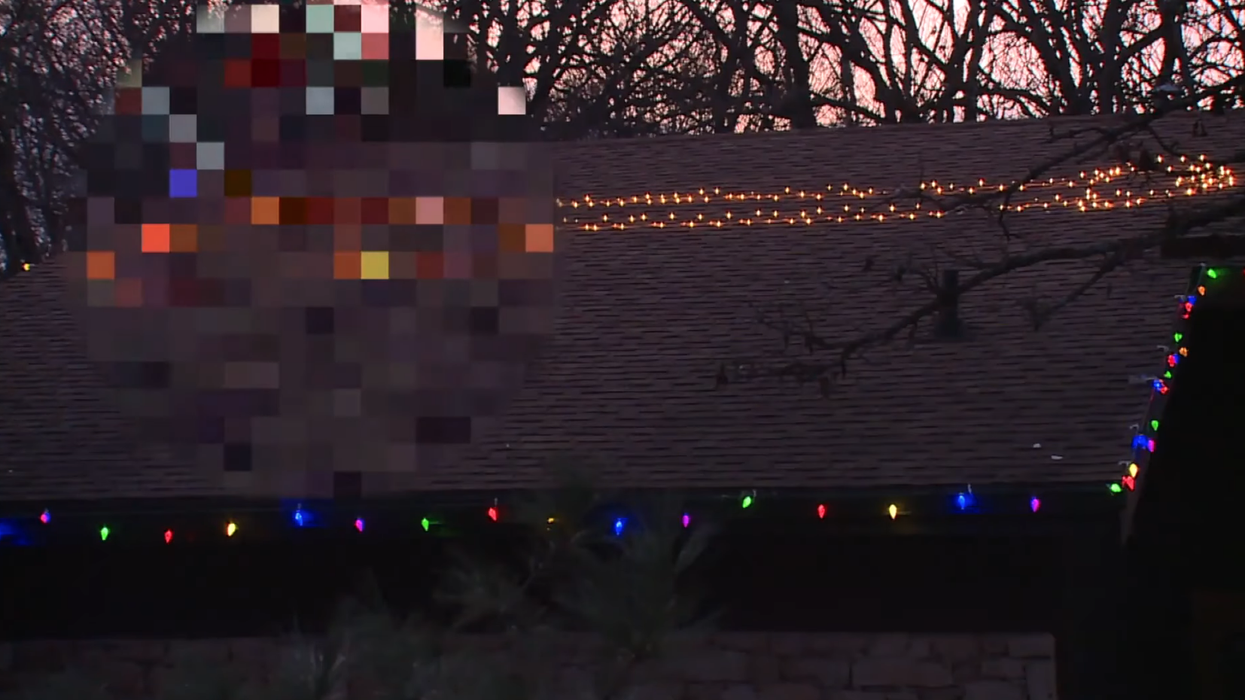 Woman proudly hangs 'a giant glowing d**k' on her roof as a Christmas decoration