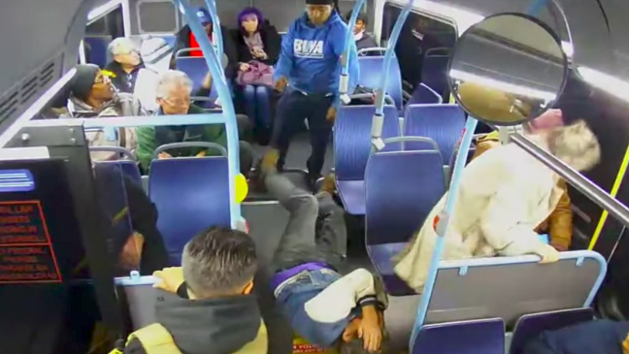 VIDEO: Police searching for suspect who brutally assaulted a veteran on a bus, causing the vet to lose an eye