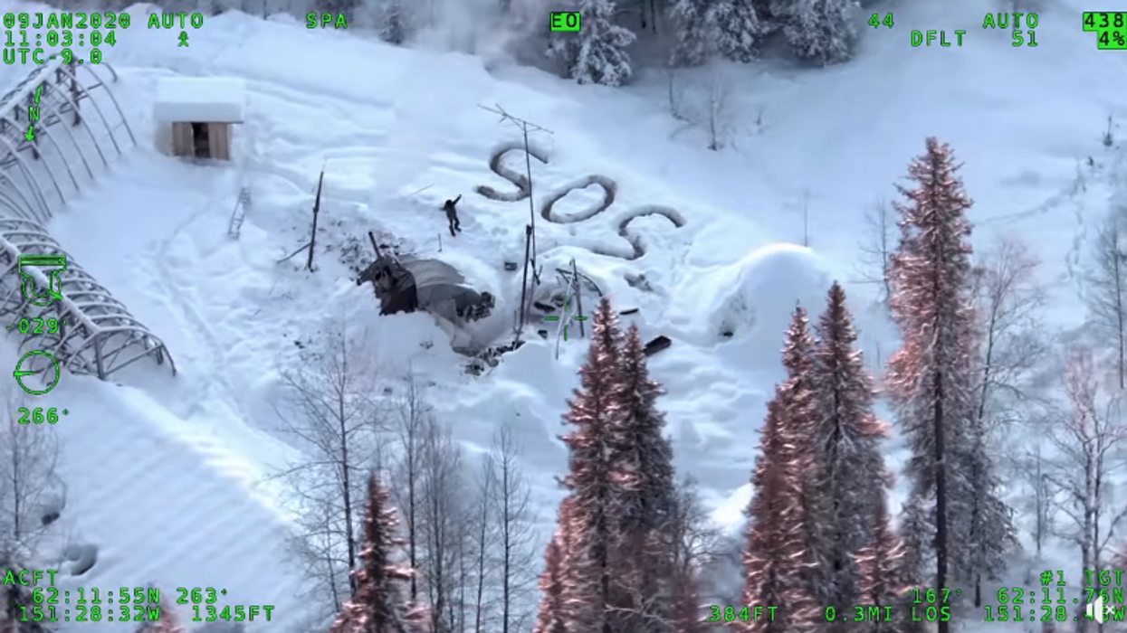 Amazing video shows an Alaska man rescued after being trapped in the freezing snow for 23 days