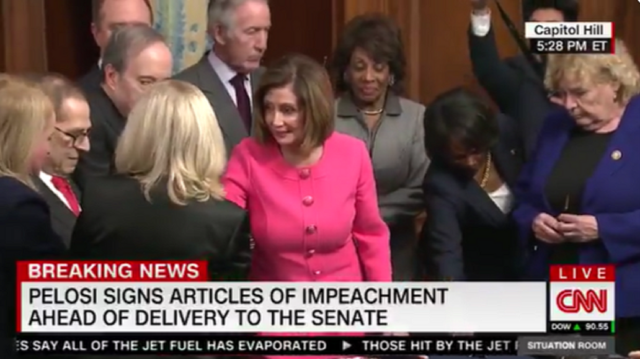 Nancy Pelosi slammed for handing out pens as souvenirs during impeachment signing ceremony