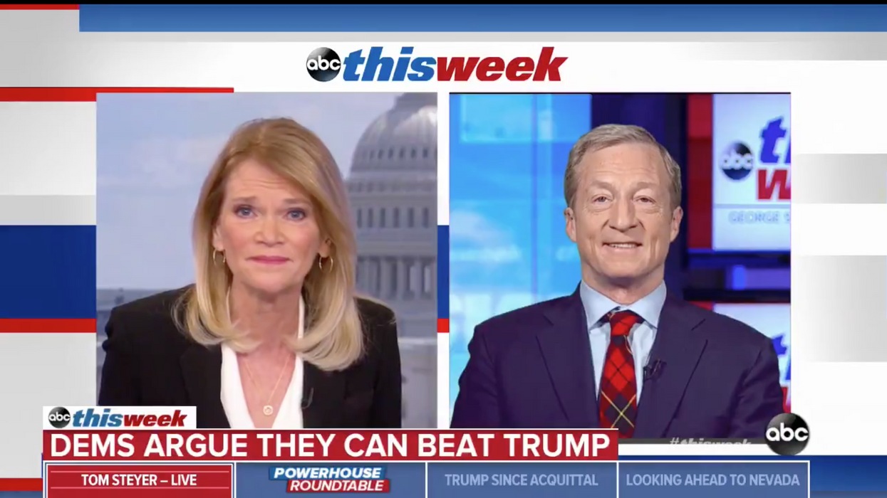 WATCH: ABC reporter stomps Dem presidential candidate Tom Steyer on Trump's strong economic record