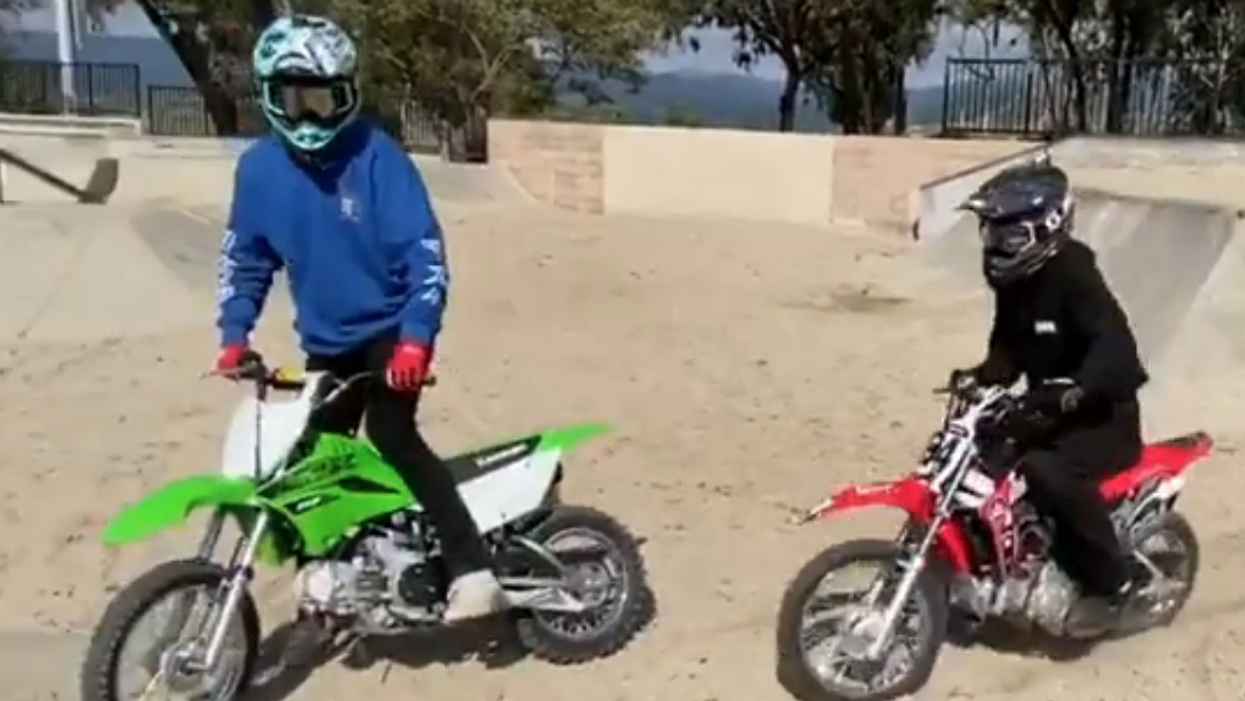 The city dumped 37 tons of sand on their skatepark as part of COVID lockdown, so skaters used it to ride dirt bikes. Then they dug up the sand and continued skating.