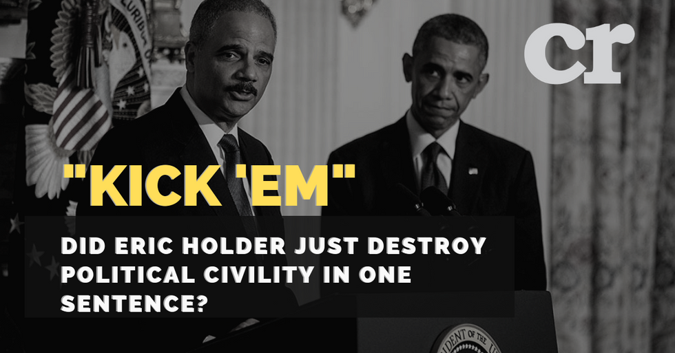 WATCH: What can conservatives do about Eric Holder's 'kick 'em' comment?