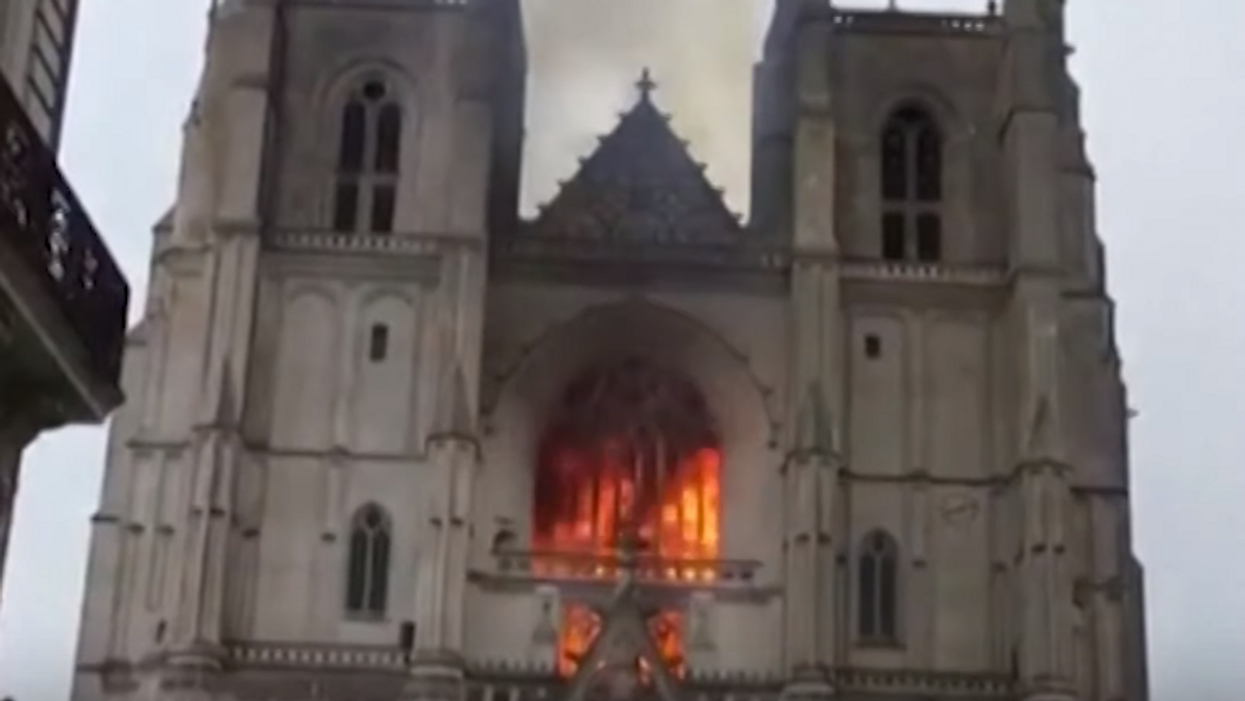 'Violent blaze' at 15th-century Nantes Cathedral; French officials launch criminal investigation into suspected arson