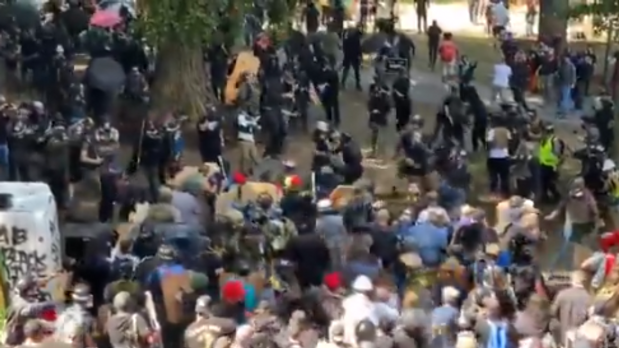 Portland erupts in violence as left-wing and right-wing protesters clash in all-out brawls