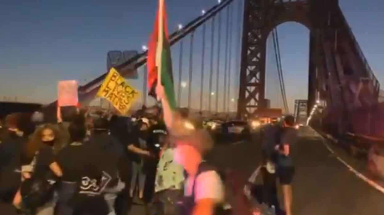 Black Lives Matter and NYPD clash after protest stops traffic on George Washington Bridge: 'We shut s*** down!'