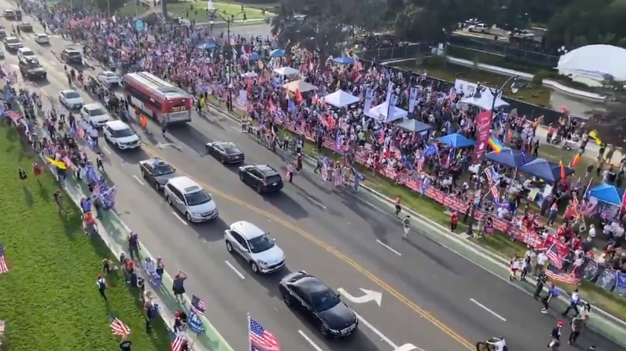 Big 'Freedom Rally' in Beverly Hills ends after attack on Trump supporter by counterprotesters and unlawful assembly declared