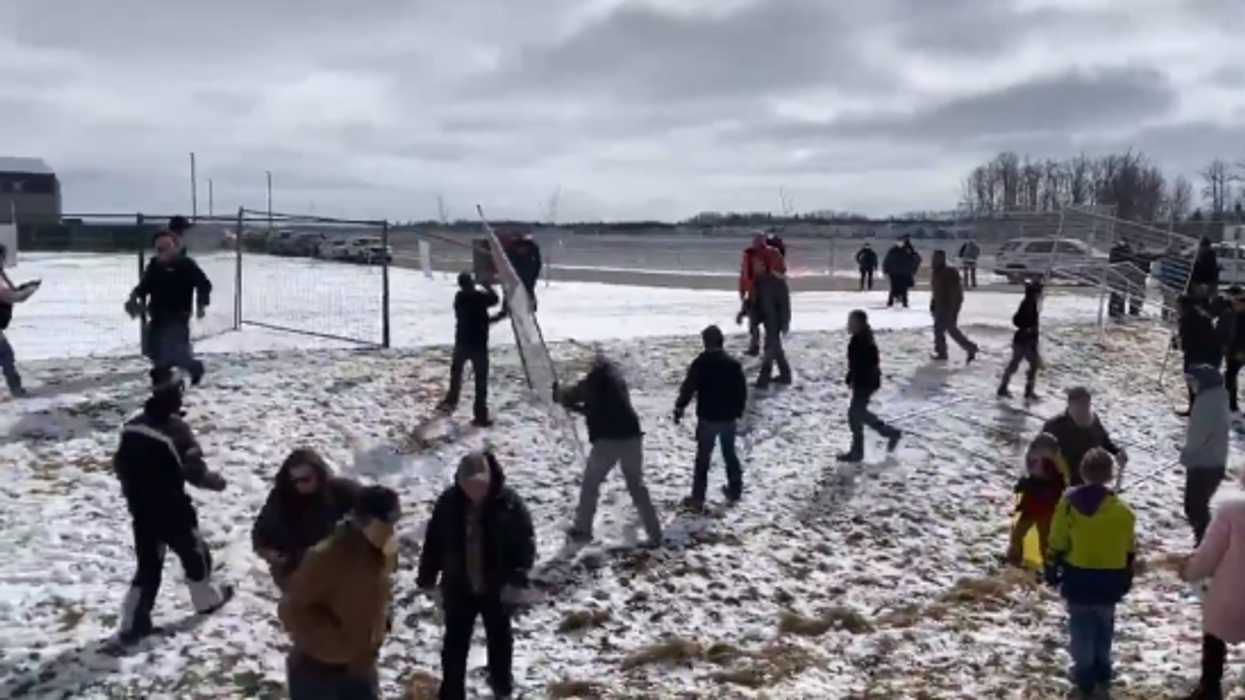 WATCH: Christians tear down fences around shuttered Canadian church, government sends in 200 riot police