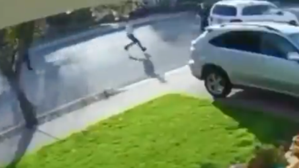 Viral video shows armed robbery goes horribly wrong for bad guy as he runs away squealing like a pig