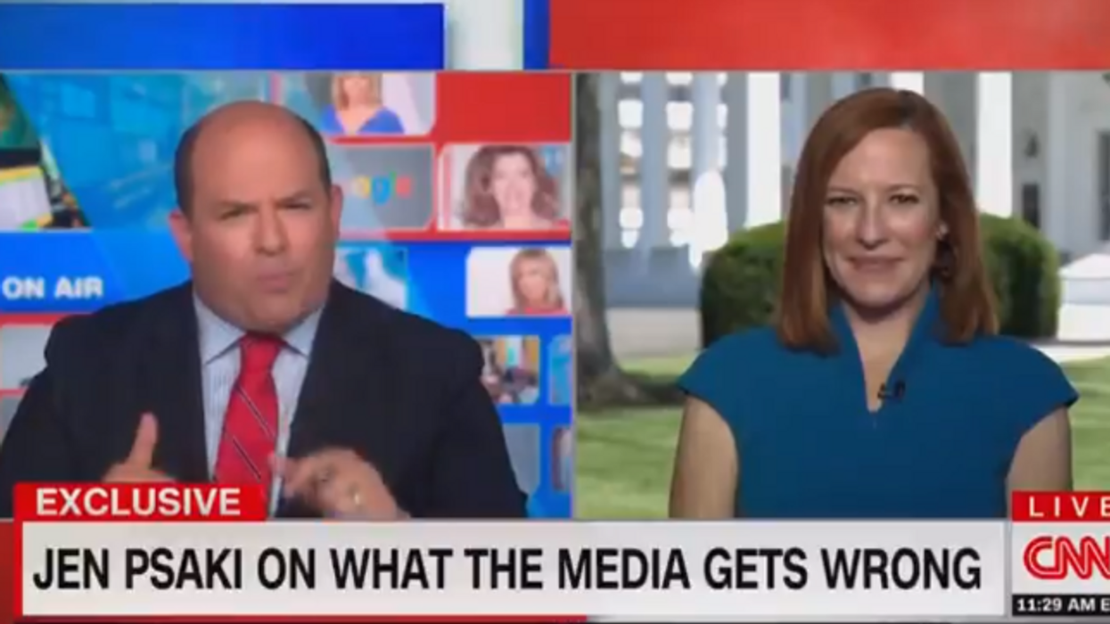 Brian Stelter serves up softball question to Jen Psaki, interview slammed as being 'propaganda' and 'bootlicking'