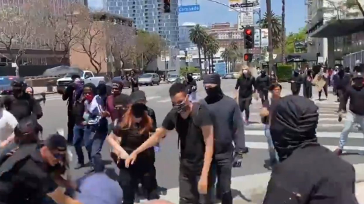 VIDEO: Brawls erupt at Wi Spa protests over trans issues; street preacher bleeds from his head after attacked by mob with Antifa flag