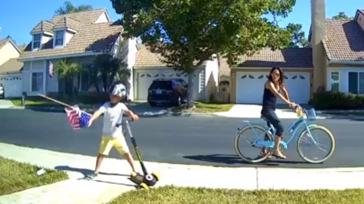 'Sickening': Viral video shows boy ripping American flag from yard, flinging it to the ground as mom watches
