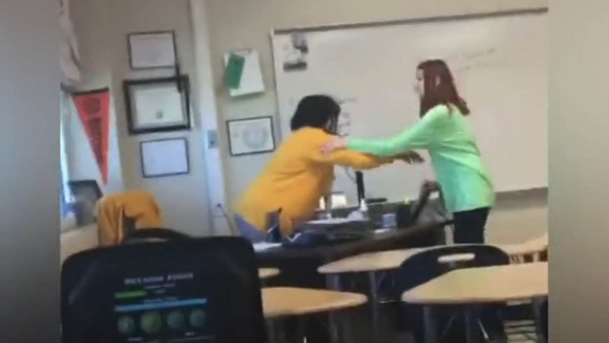 HS student hits teacher in meltdown caught on video, yells, 'She's black and f***ing pissing me off'