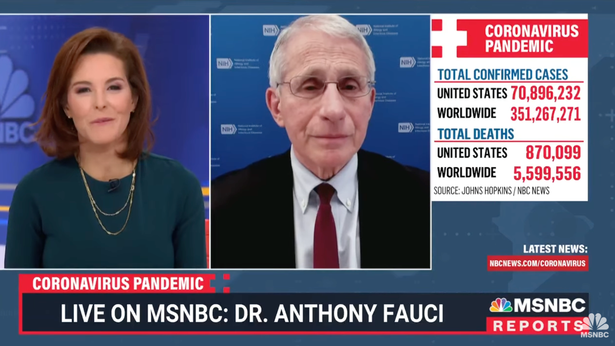 MSNBC anchor Stephanie Ruhle tells Dr. Anthony Fauci: 'You make us smarter and safer and better every day'