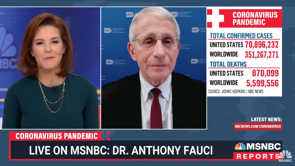 MSNBC anchor Stephanie Ruhle tells Dr. Anthony Fauci: 'You make us smarter and safer and better every day'