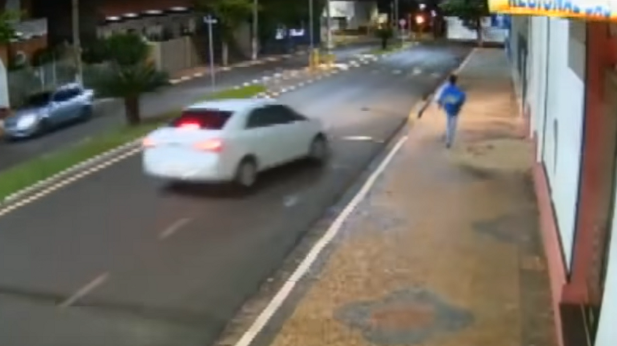 Video: Priest ditches wedding in his car to mow down thief who robbed church