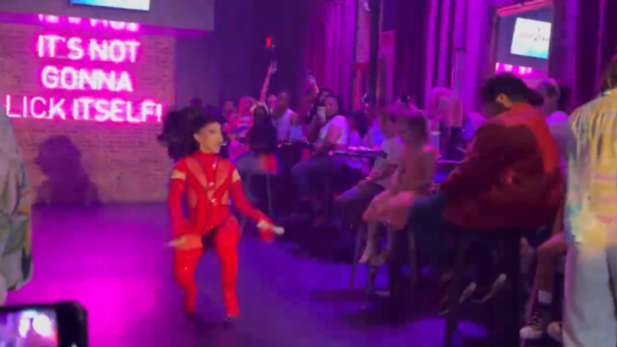 'This is satanic': Shocking videos from 'Drag the Kids to Pride' event at Texas gay bar show children handing money to drag queen dancers