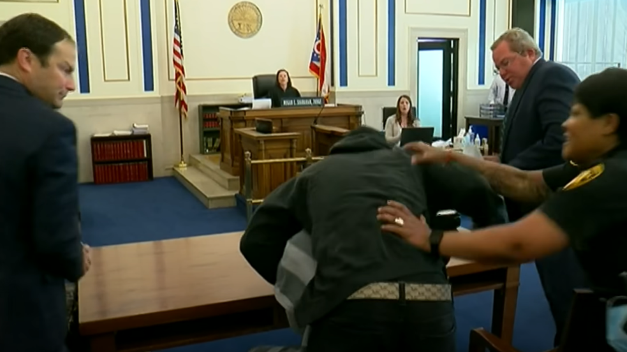 VIDEO: Father of murdered 3-year-old boy wallops man accused of killing his son during court hearing