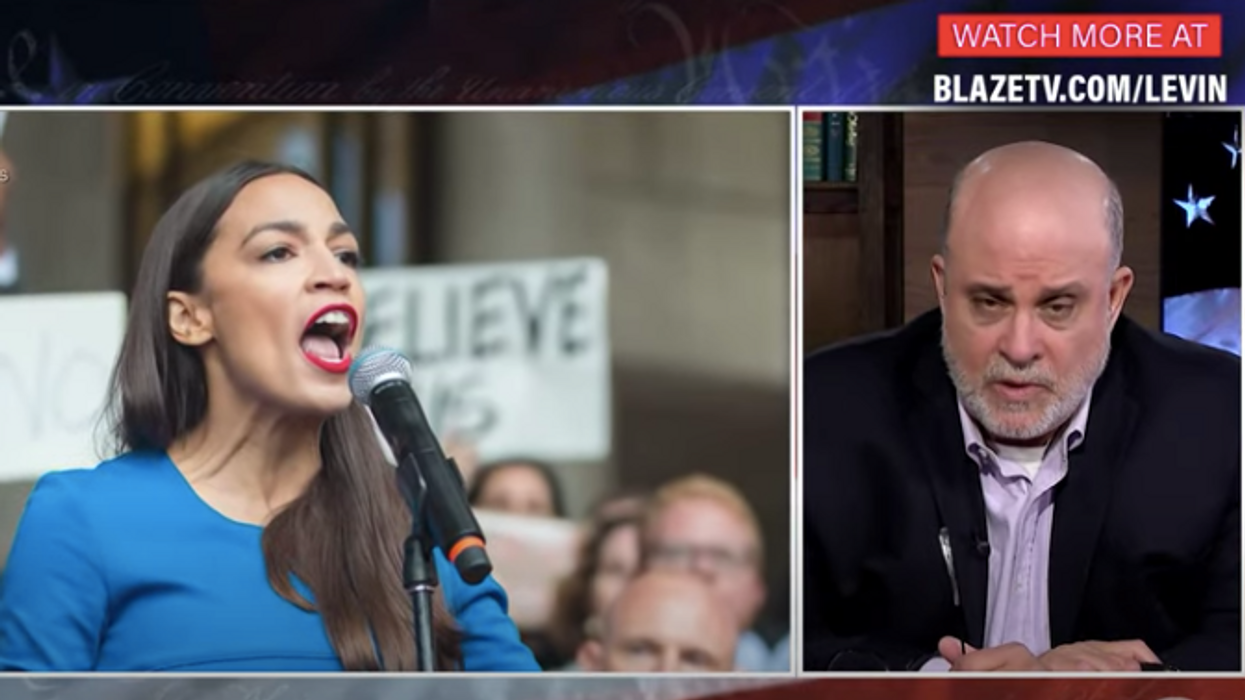 Mark Levin says AOC is a dumb media-drama birthing person ​