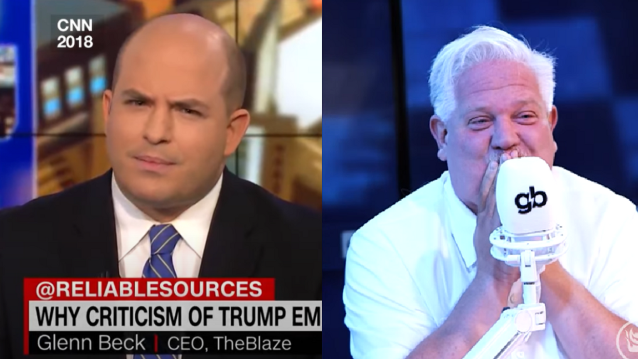Glenn Beck tries not to GLOAT after CNN dumps Brian Stelter — and it's HILARIOUS to watch