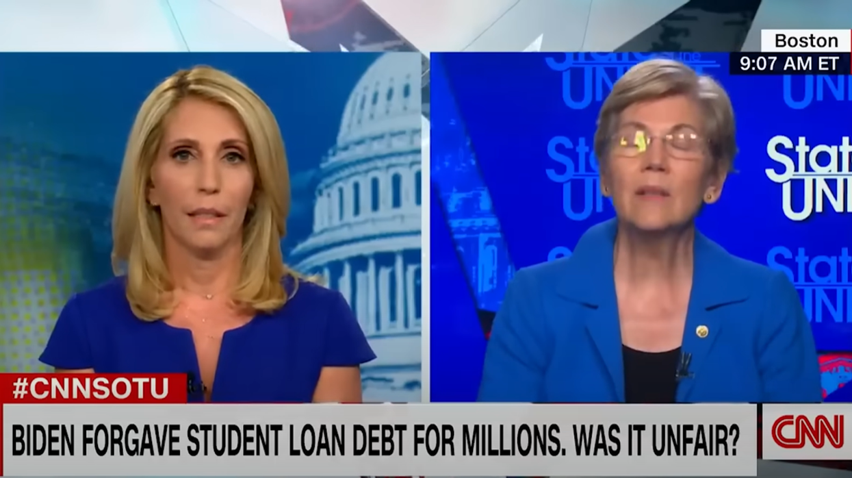 CNN's Dana Bash leaves Elizabeth Warren STAMMERING when she points out HUGE hole in loan forgiveness logic