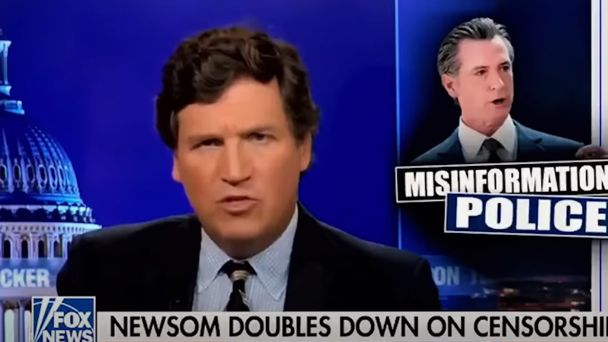 Tucker Carlson UNLOADS on Gavin Newsom over new law barring doctors from 'disagreeing with Gavin Newsom'
