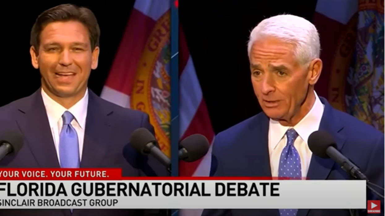 Ron DeSantis laughs out loud as Democratic rival WRECKS himself in Florida debate
