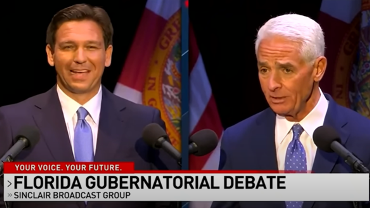 Ron DeSantis laughs out loud as Democratic rival WRECKS himself in Florida debate