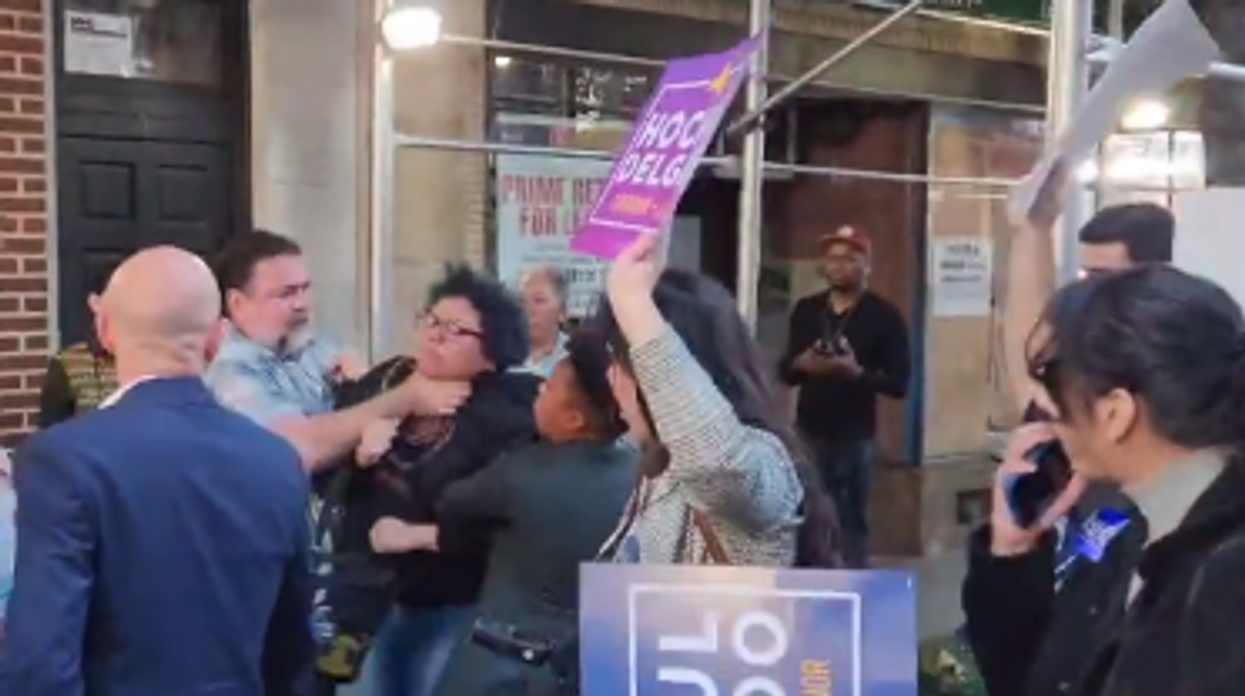 Shocking video shows female Lee Zeldin supporter being choked during Kathy Hochul rally