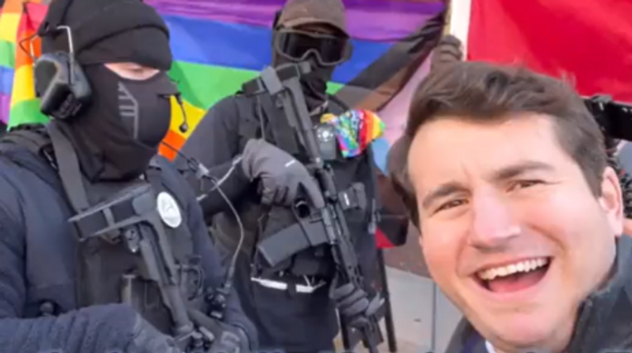 Alex Stein confronts armed Antifa members guarding Texas bookstore hosting transgender storytime for children: 'These are the real cowards'