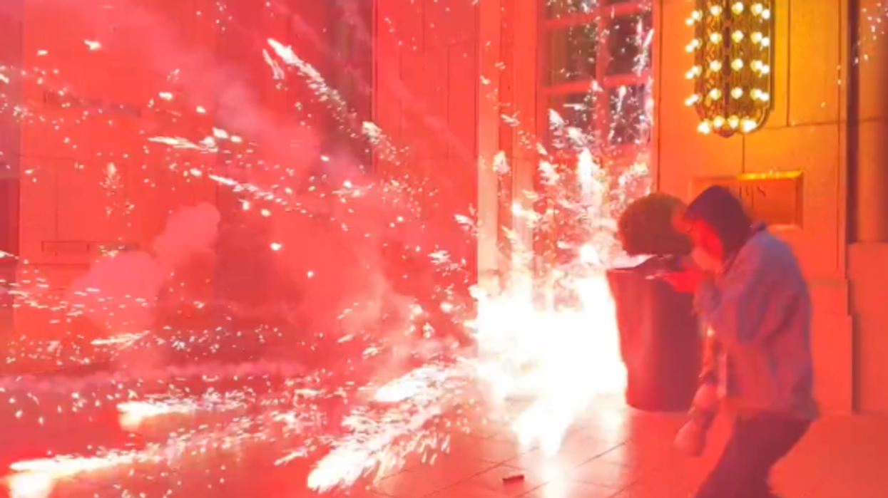 Video: 'Cop City' chaos erupts in Atlanta when rioters set police cars on fire, launch fireworks, hurl rocks