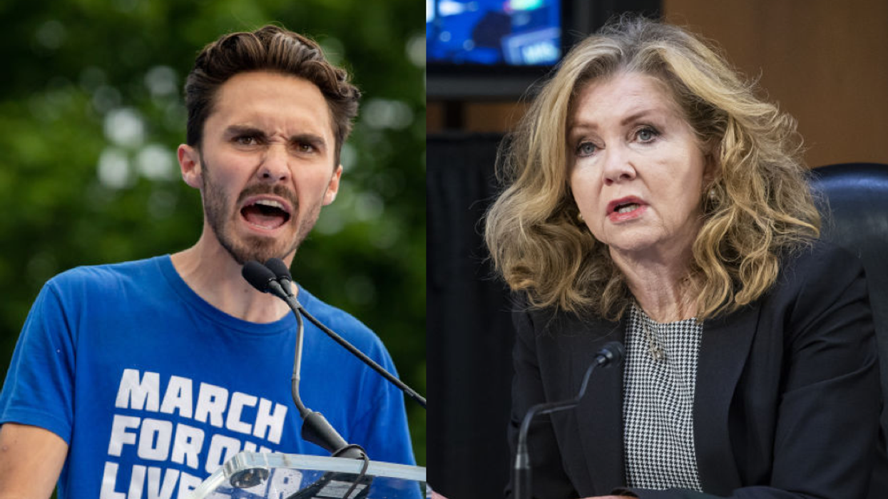 Gun control activist David Hogg calls Sen. Marsha Blackburn a piece of 's***' who has 'enabled the slaughter of our children'