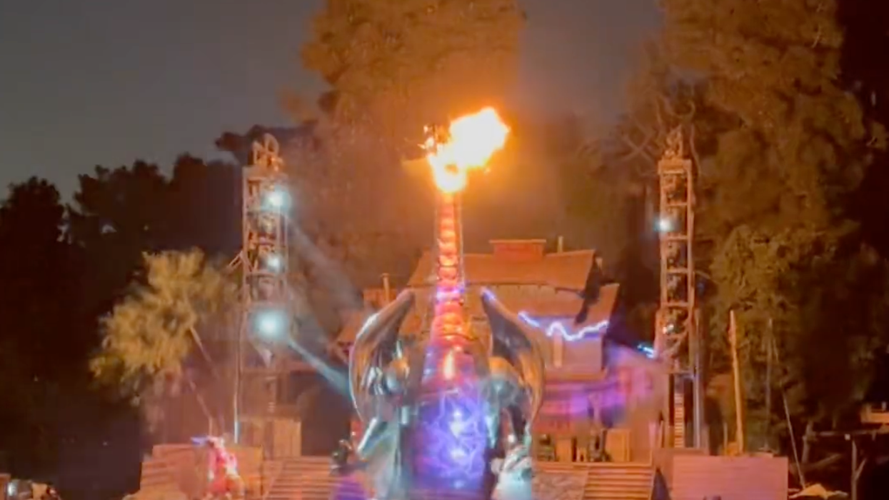 Video: Enormous dragon prop catches fire during live 'Fantasmic!' show at Disneyland