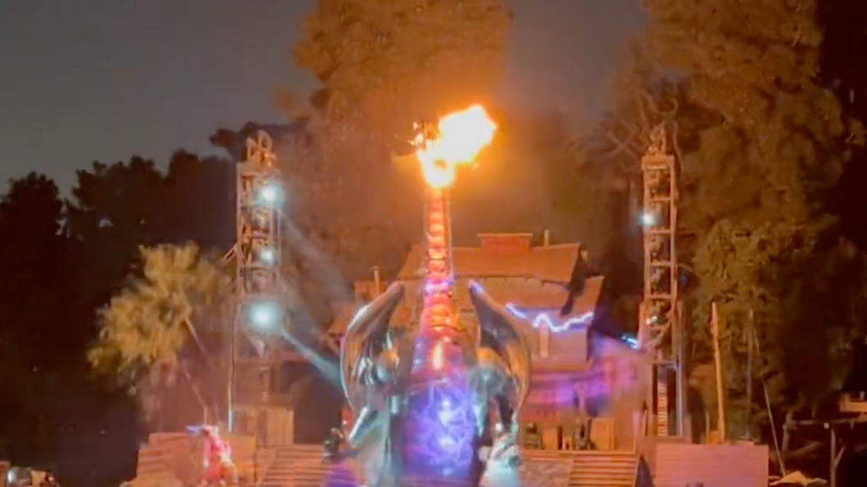 Video: Enormous dragon prop catches fire during live 'Fantasmic!' show at Disneyland