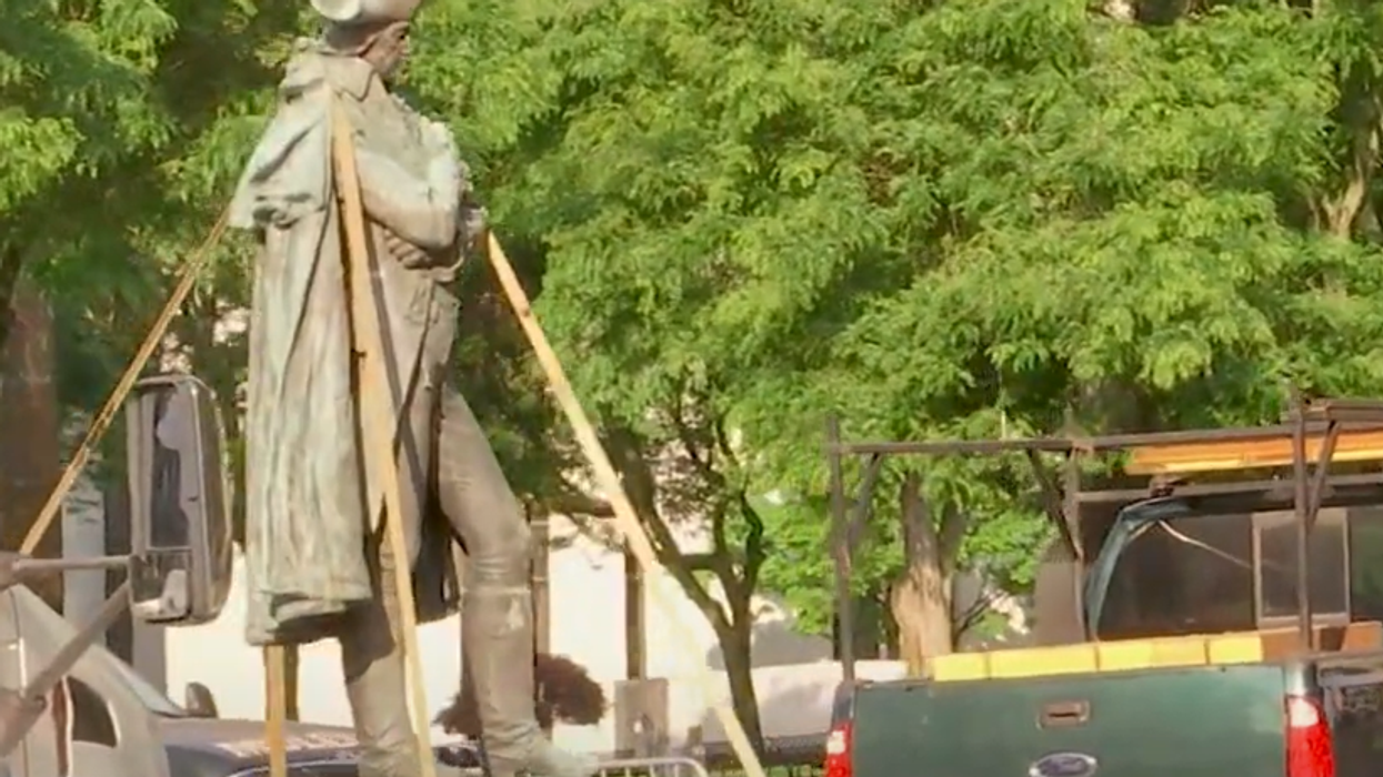 Statue honoring Revolutionary War hero removed after nearly a century