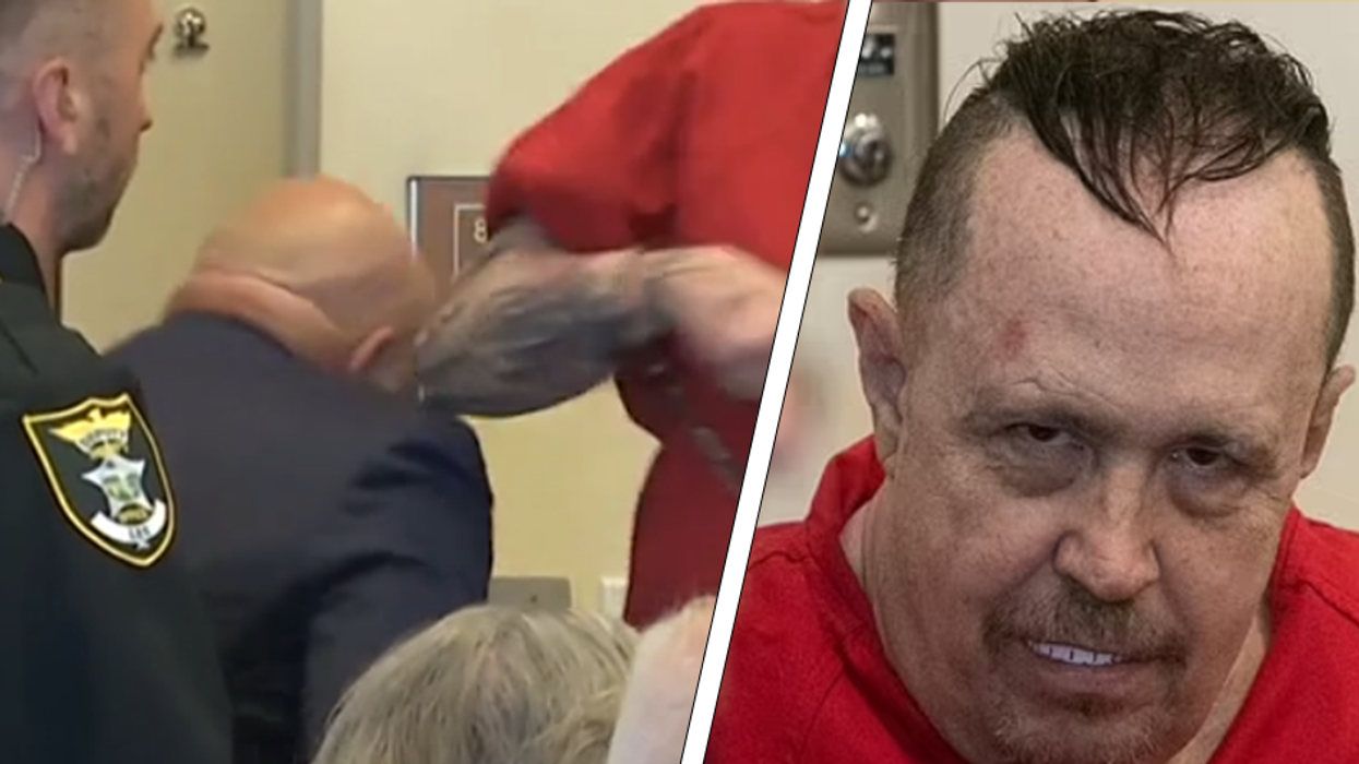 Convicted murderer elbows own lawyer in the face before being sentenced to death for 1990 cold-case killings