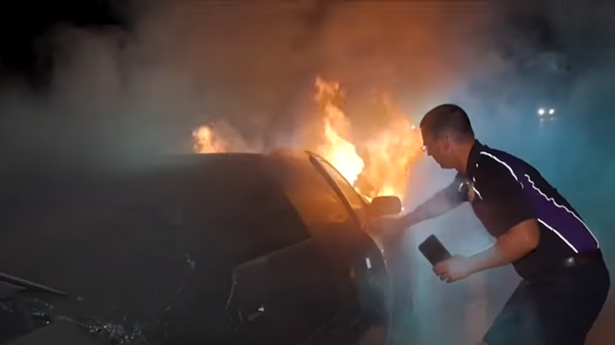 Viral video shows 'hero' FedEx driver save man from fiery car crash: 'I just happened to be the right guy'