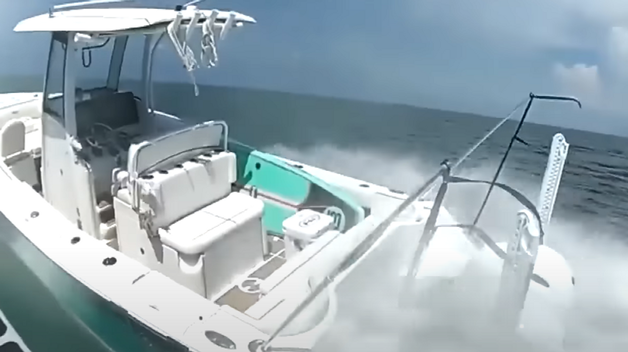 Wild bodycam video shows Florida deputy jumping onto unmanned runaway boat to stop it after driver fell off
