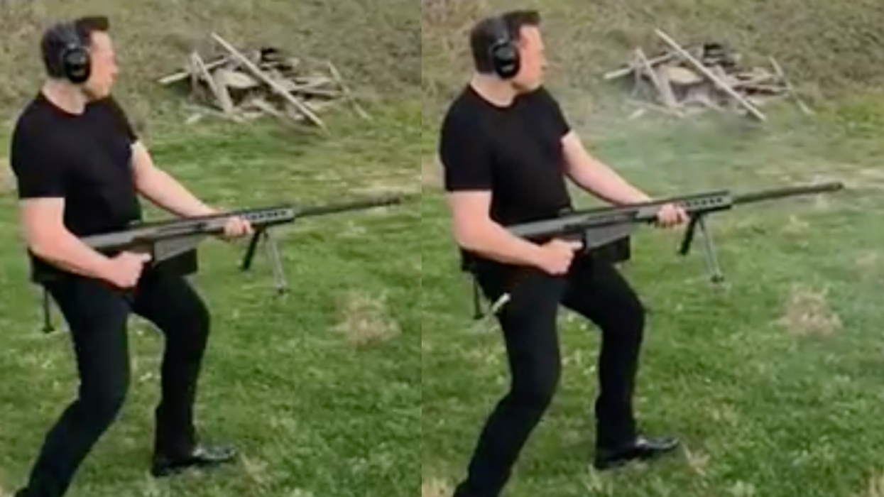 Elon Musk says he has 'an arsenal of weapons,' shares video of himself firing '50 cal' gun