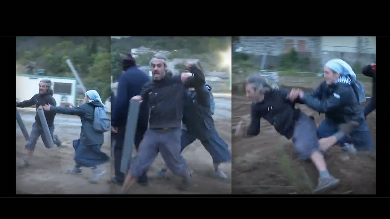 Video: Nun tackles male climate extremist trying to disrupt Catholic religious center construction in France: 'The Giants need to draft her'