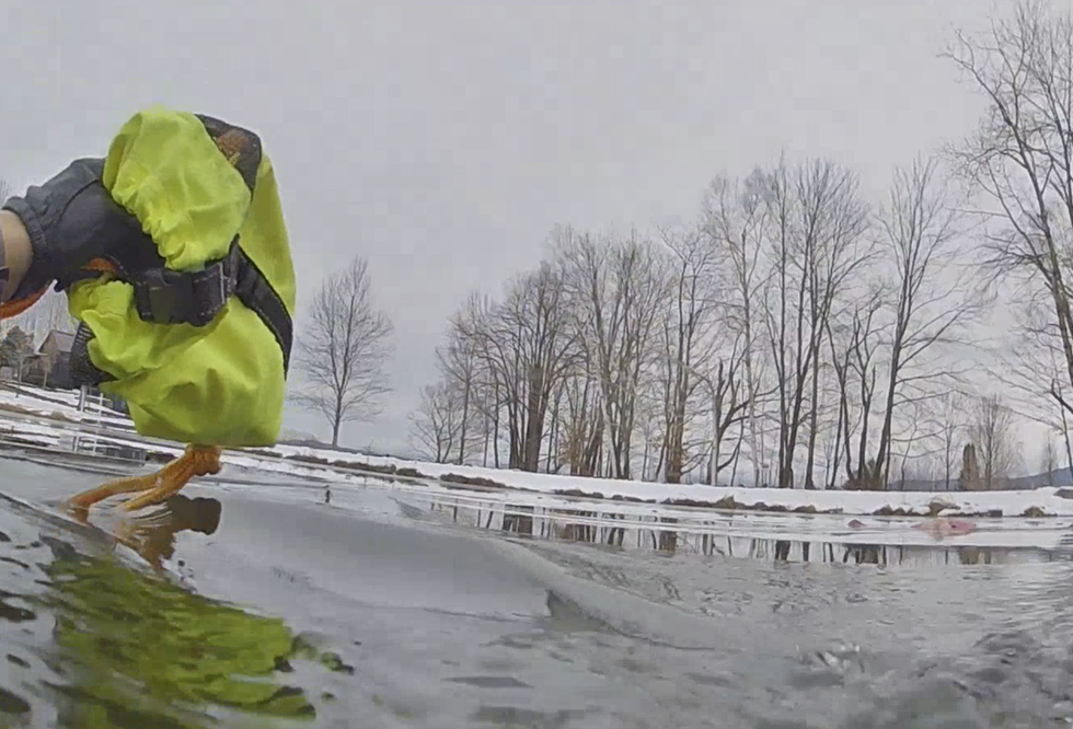 Watch: Vermont state trooper makes heroic rescue of 8-year-old girl from icy pond