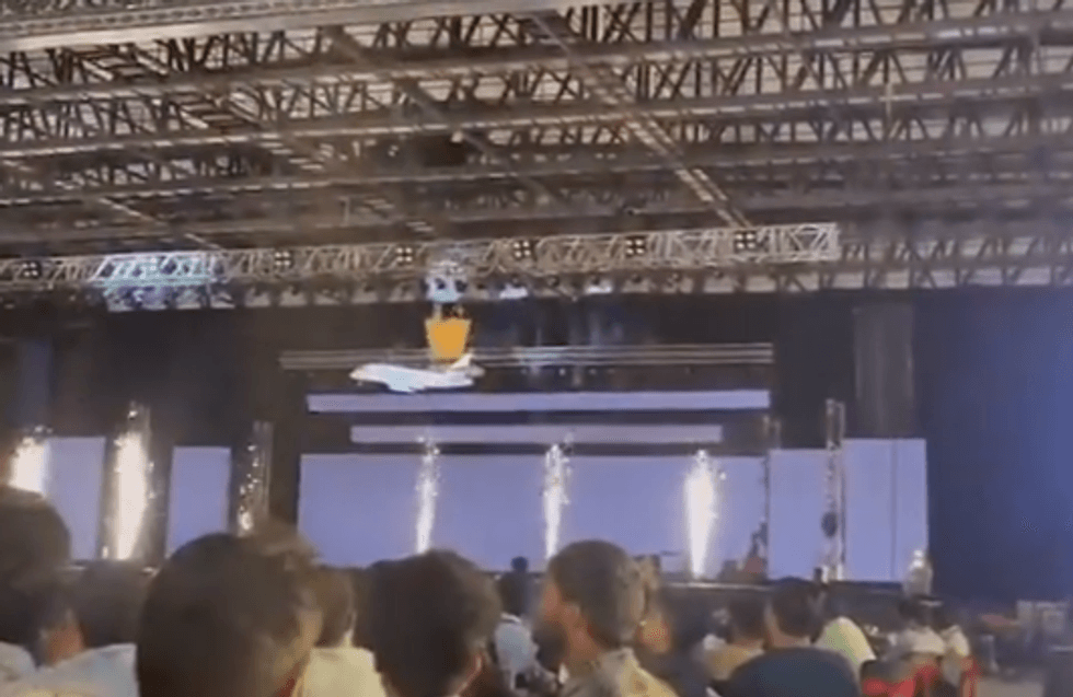 Harrowing video shows tech CEO plunge to his death in freak iron cage accident in front of employees at company party