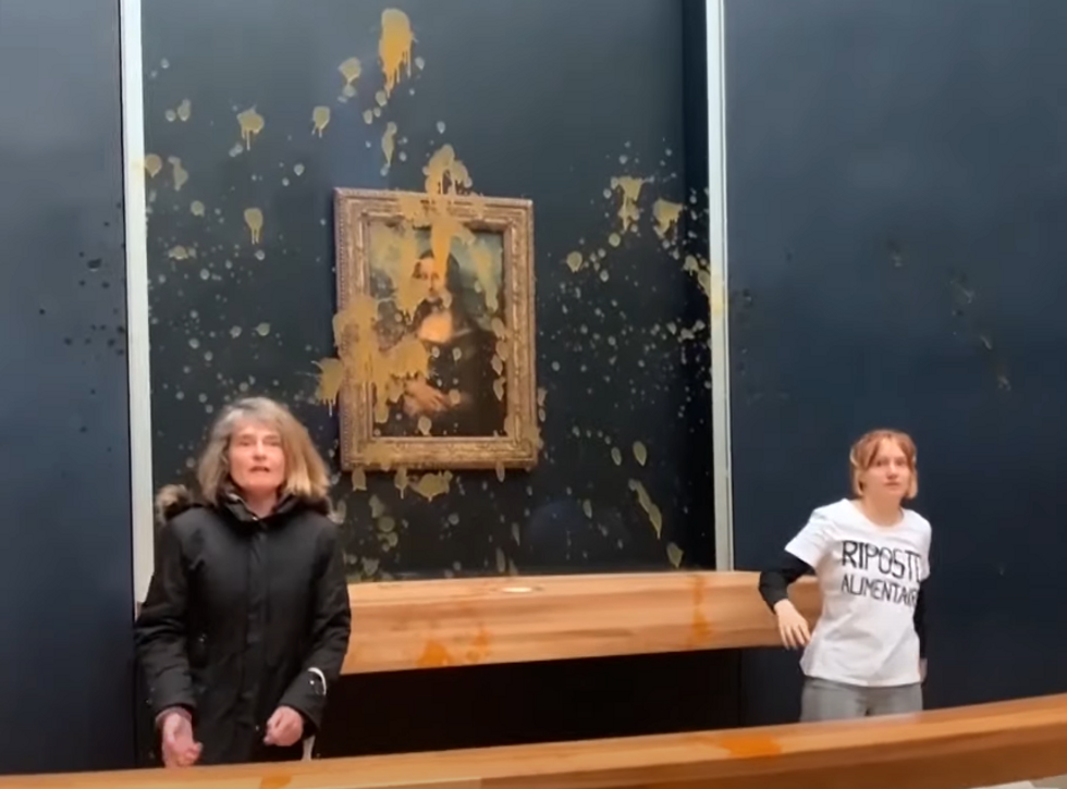 Radical climate change activists hurl soup at Mona Lisa painting in Louvre‚ critics demand police 'lock them up'