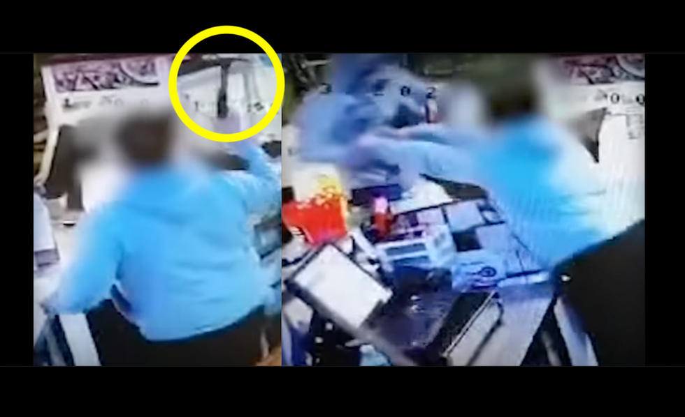 Video: Female worker swings hammer at masked thief at pizza shop in Oakland where crime has been off the charts