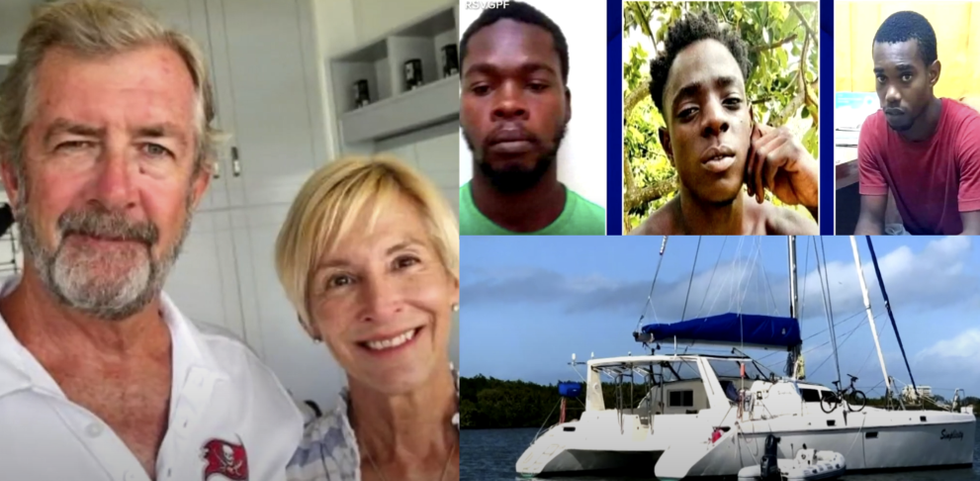 American couple on 'dream' Caribbean trip feared dead after escaped prisoners suspected of hijacking yacht‚ boat covered in blood