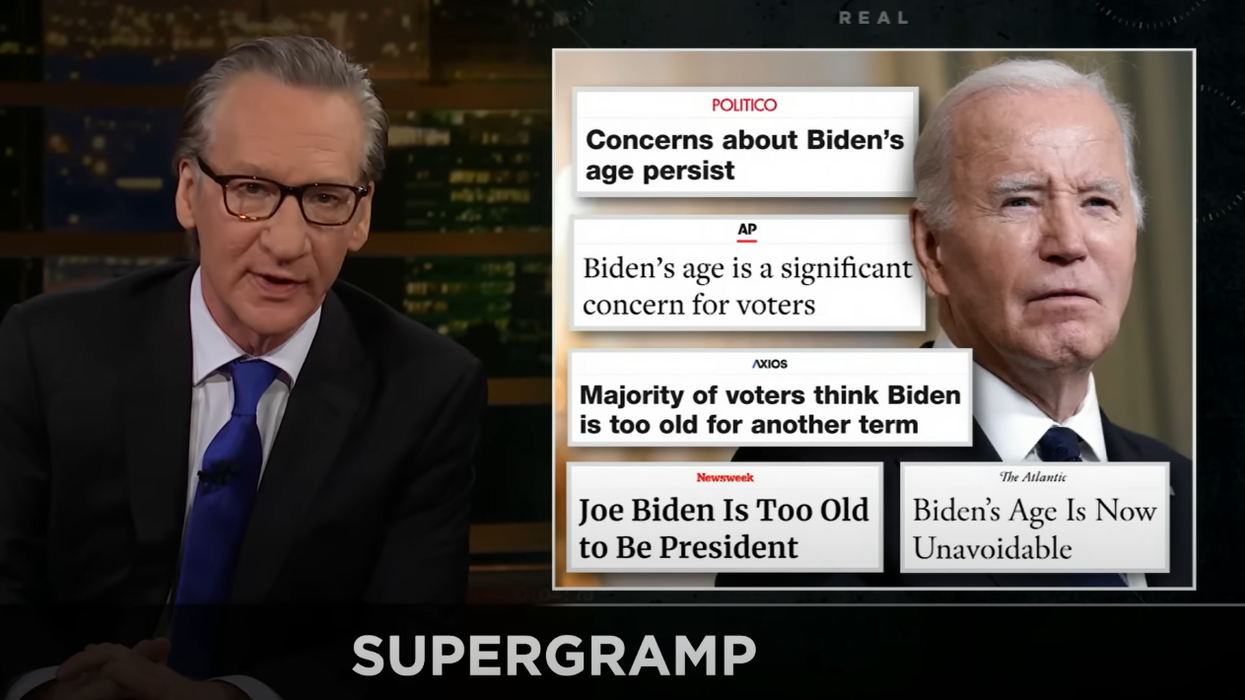 Bill Maher ridicules elderly Biden for walking like 'toddler with a full diaper,' tells him to 'let his old fart flag fly'